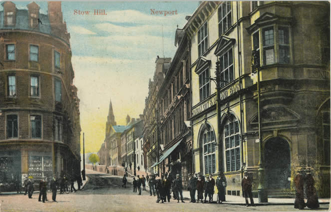 Stow Hill Newport Monmouthshire Wales. Postcard postmarked May 25 1908