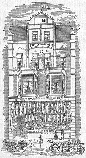 81 Commercial Road Newport, 1905 - Thomas Morgan, Butchers Shop