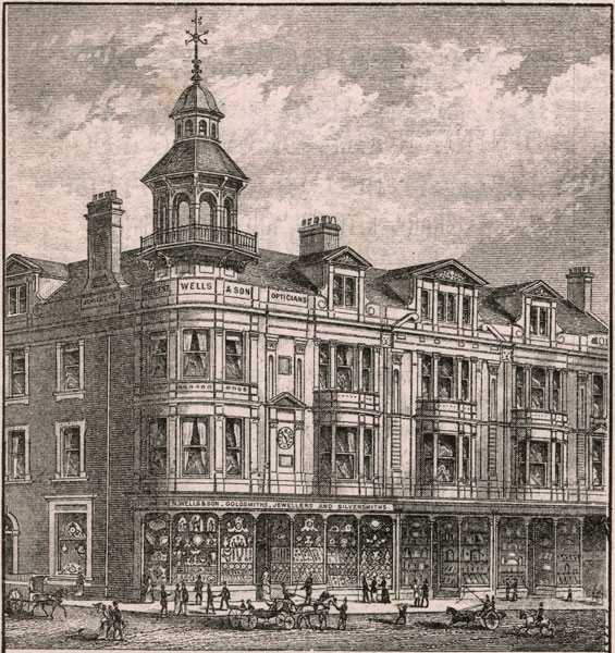 NUGENT WELLS & SON, Goldsmith's Buildings, 22 High Street Newport, 1889
