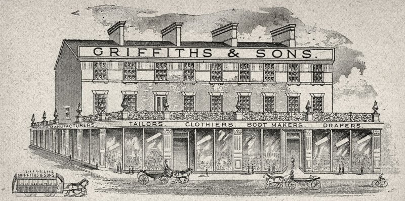 GRIFFITHS & SONS , Commercial Road, Newport, 1896