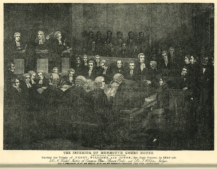 The Interior of Monmouth Court House - the trial of John Frost Chartist Newport