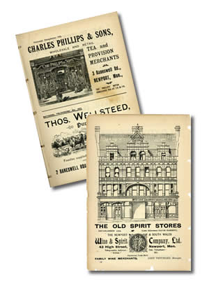 Adverts from Johns' 1914 Newport Directory